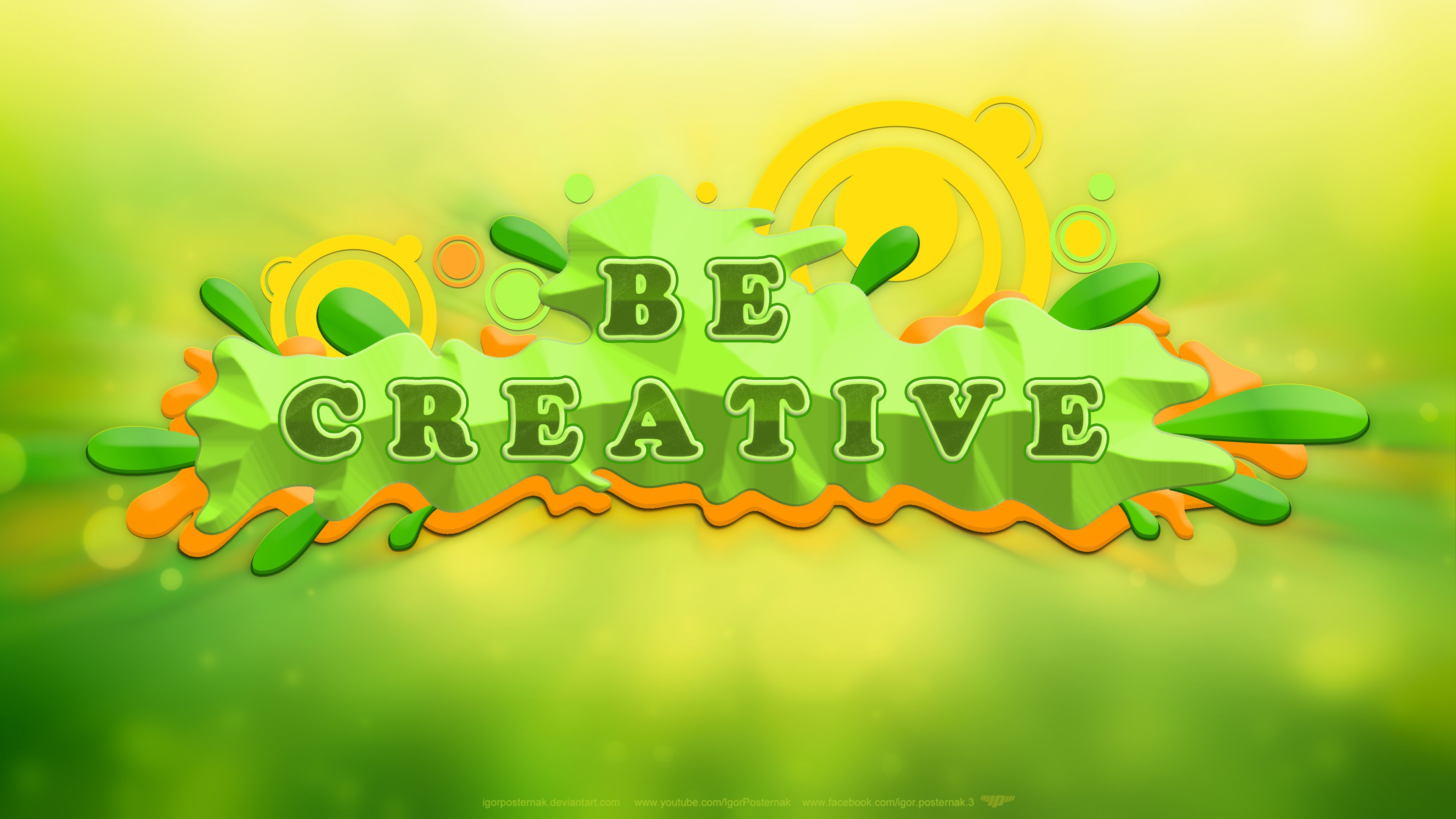 creative, Cool, Free, Download, Green, Yellow, Art, Background, 4k, H Wallpaper