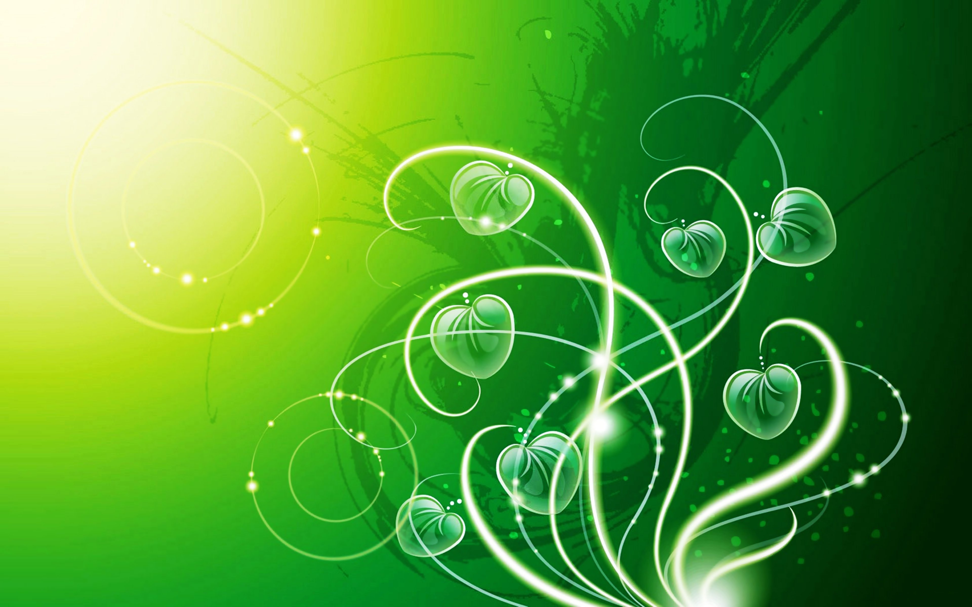 abstract, Art, Background, Colorful, Colors, Flowers, Glowing, Green, Wallpapers Wallpaper