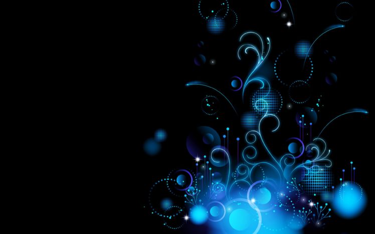 abstract, Art, Background, Colorful, Colors, Flowers, Glowing, Blue, Wallpapers HD Wallpaper Desktop Background