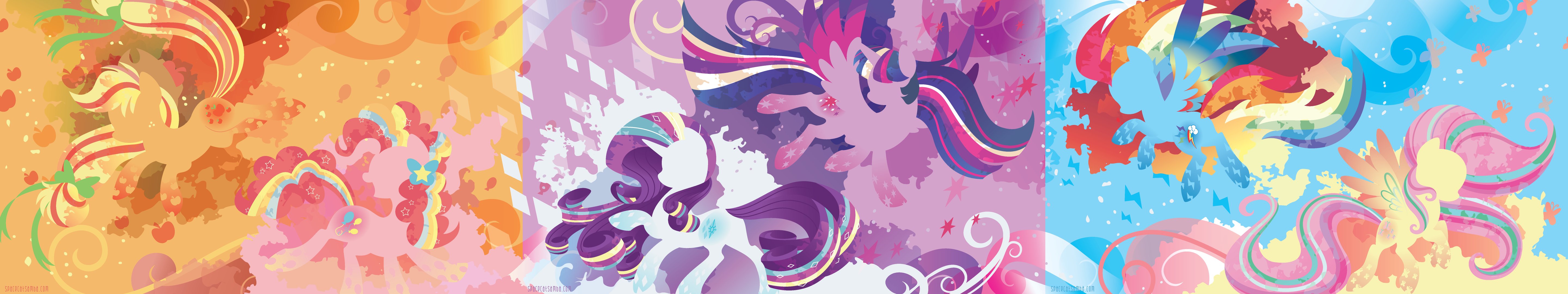 wallpaper, Multi, Multiple, Screen, Triple, Monitor, Three, Poney Wallpaper