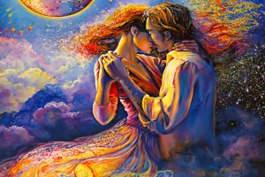 painting, Art, Couple, Love,  dance with me