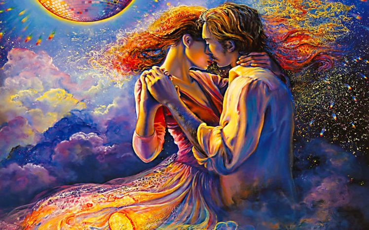 painting, Art, Couple, Love,  dance with me HD Wallpaper Desktop Background