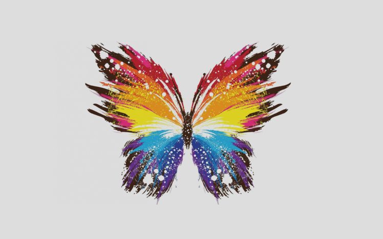 butterfly, Art, Illust, Cute, Minimal, Color HD Wallpaper Desktop Background