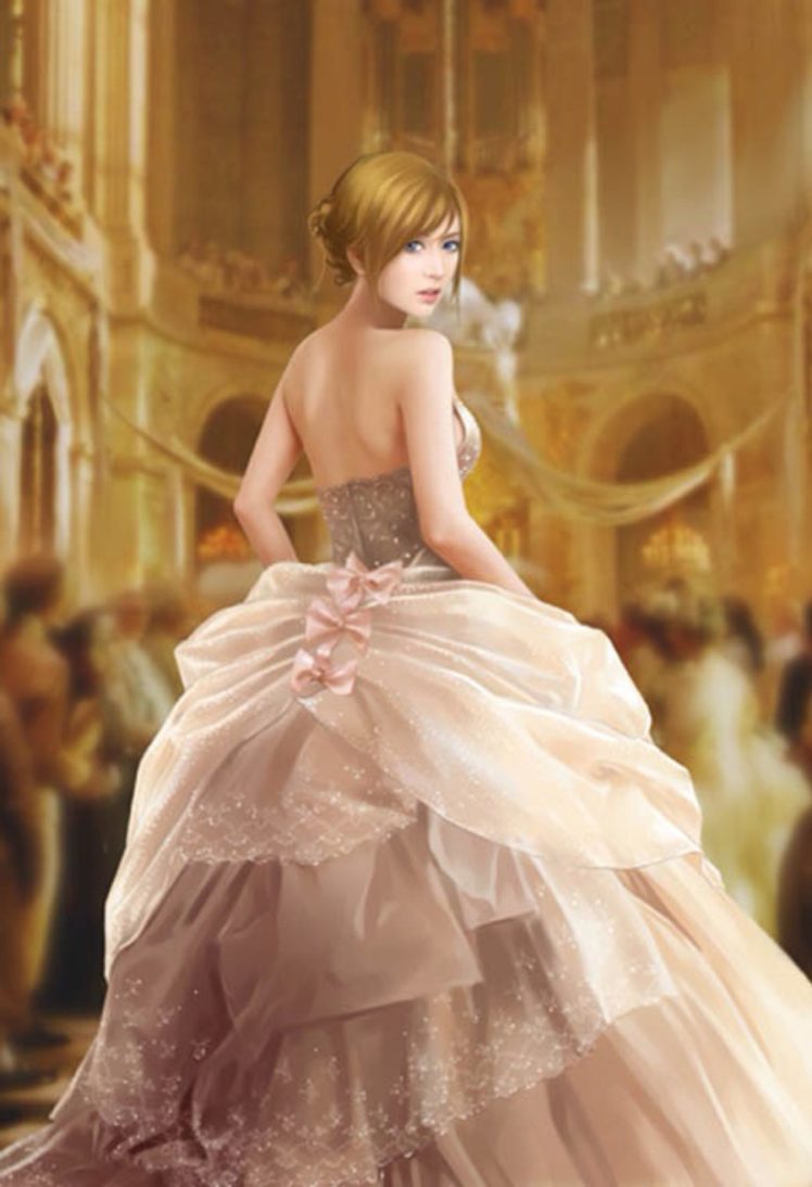 fantasy, Dress, Blond, Hair, Beautiful, Girl, Face HD Wallpaper Desktop Background