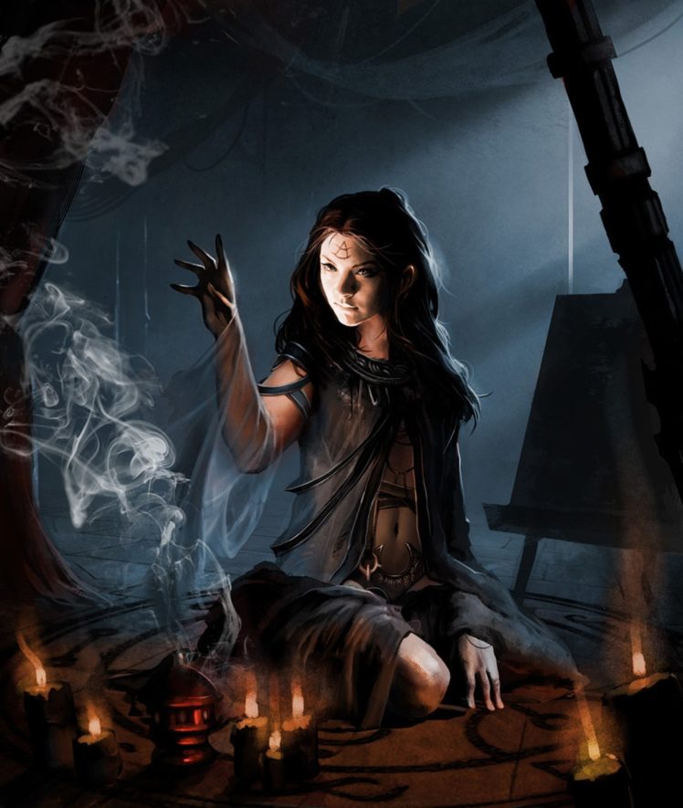 witch, Fantasy, Dress, Long, Hair, Beautiful, Girl, Face, Portrait HD Wallpaper Desktop Background