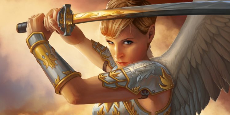war, Angel, Fantasy, Armor, Sword, Girl, Wing, Woman, Warrior HD Wallpaper Desktop Background