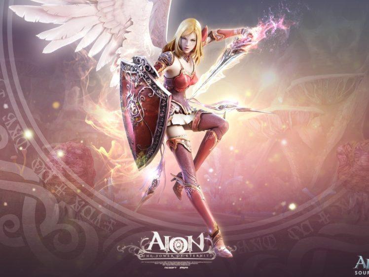 aion, The, Tower, Of, Eternity, Girl, Bow, Arrow, Mountain HD Wallpaper Desktop Background