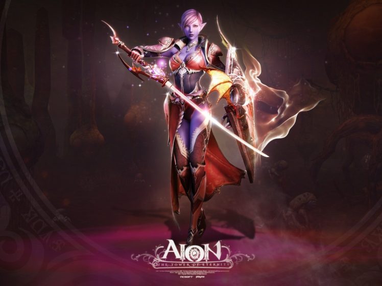 aion, The, Tower, Of, Eternity, Girl, Skull, Magic, Fire, Monster HD Wallpaper Desktop Background