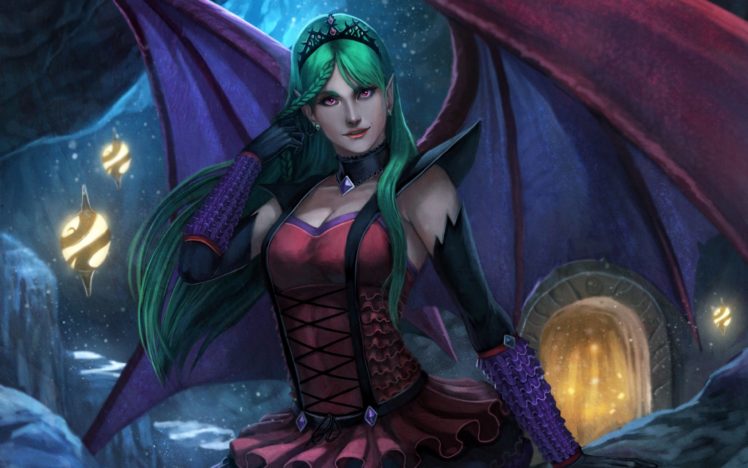 Fantasy Art Artwork Vampire Evil Dark Angel Succubus Girl Girls Women Woman Female Wallpapers Hd Desktop And Mobile Backgrounds