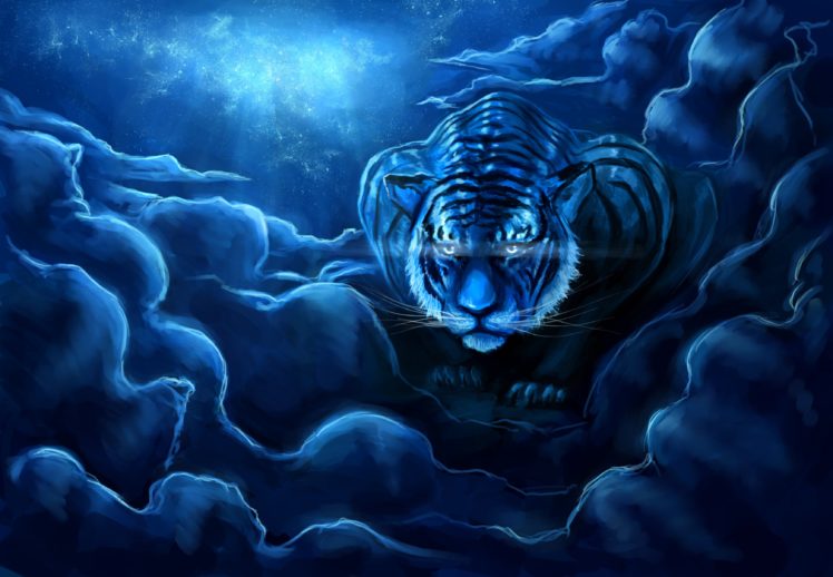 fantasy, Art, Artwork, Tiger, Predator, Carnivore, Cat HD Wallpaper Desktop Background