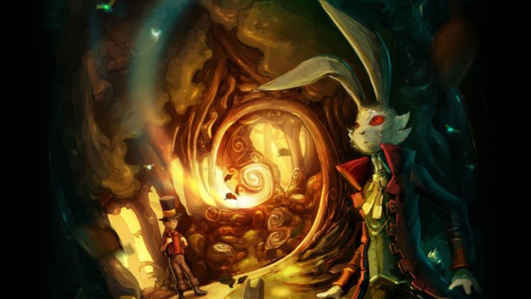 night, Rabbit, Fantasy, Adventure, Whispered, World, Carton, Family, 1notr, Puzzle, Exploration HD Wallpaper Desktop Background