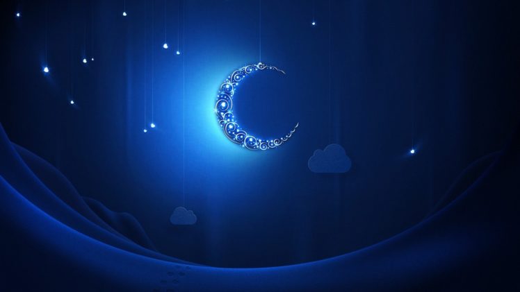 moon, Star, Beauty, Blue Wallpapers HD / Desktop and Mobile Backgrounds