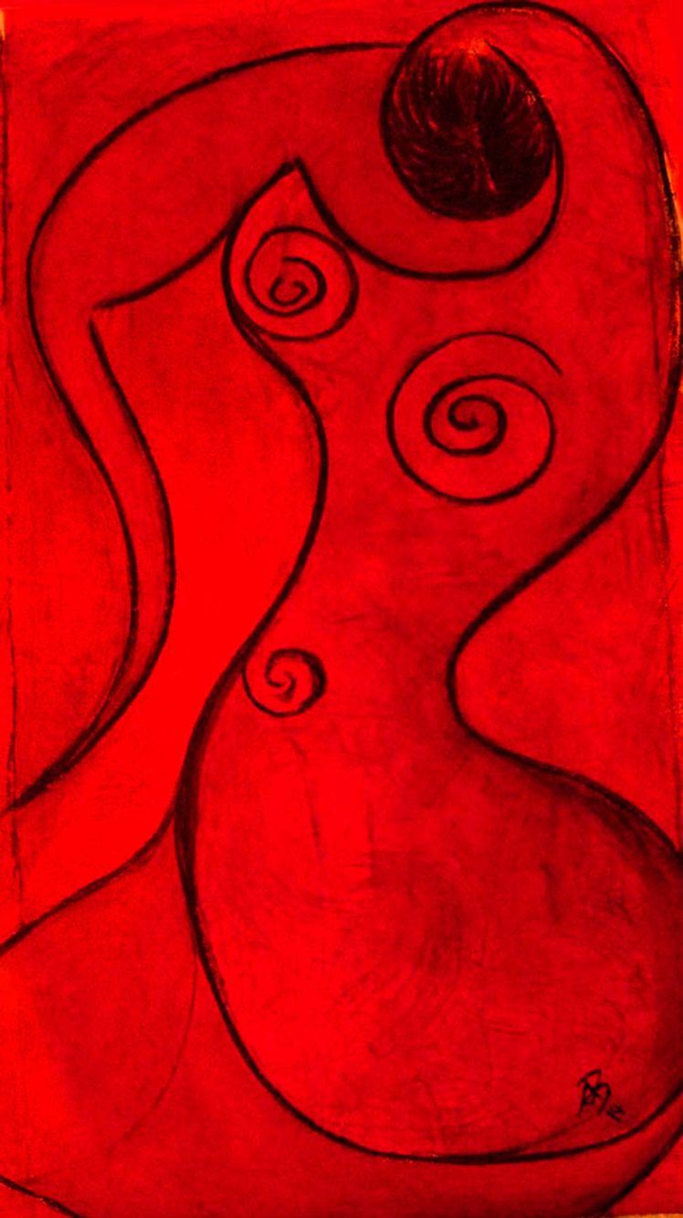 red, Figure, Painting, Art, Beauty HD Wallpaper Desktop Background