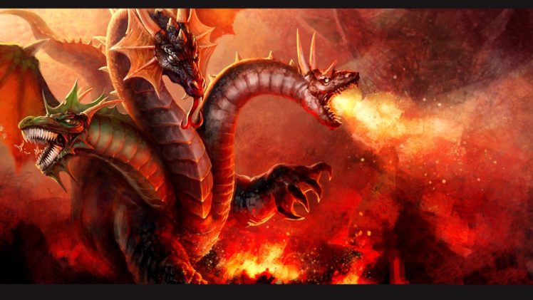 heroes, Of, Newerth, Dragon, Fire, Battle, Draconic, Games, Fantasy HD Wallpaper Desktop Background