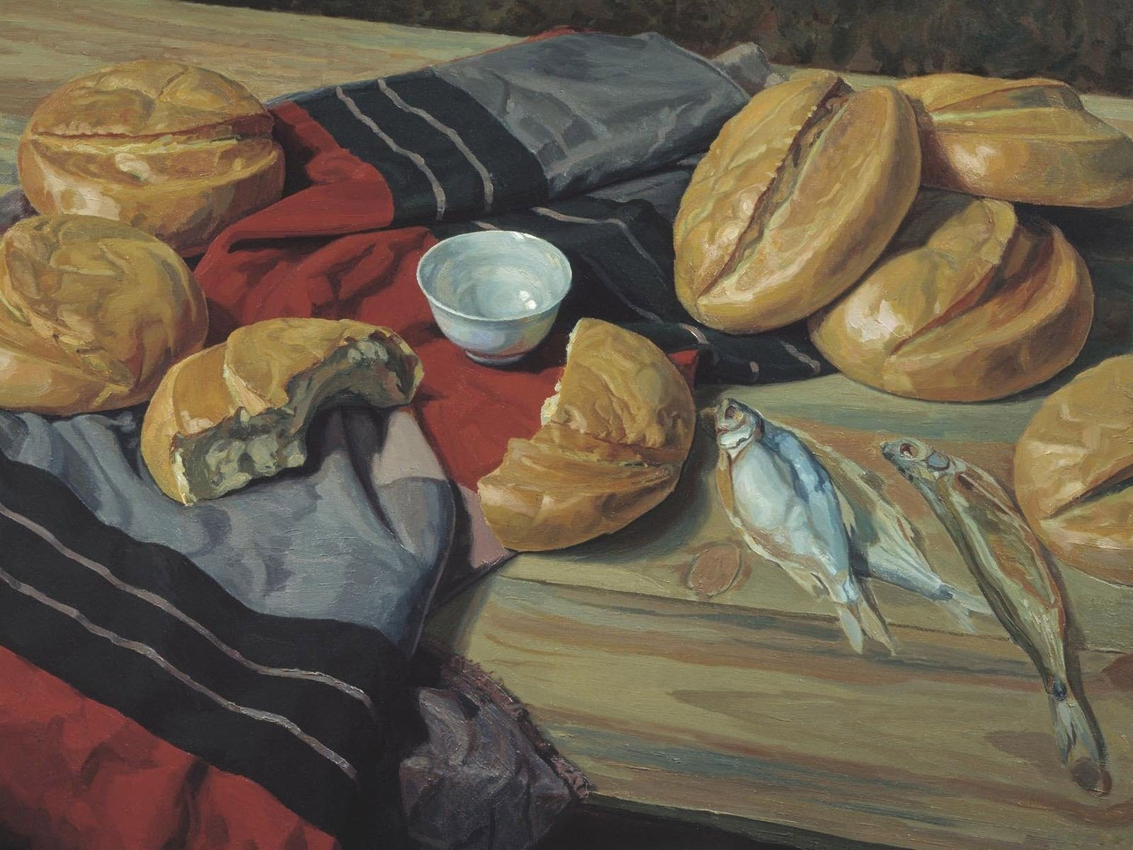 bread, Art, Oil, Paintings, Beauty Wallpaper