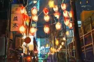 fantasy, City, Light, Street, Chine