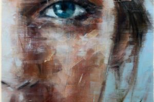 oil, Art, Woman, Face, Blue, Eyes, Painting