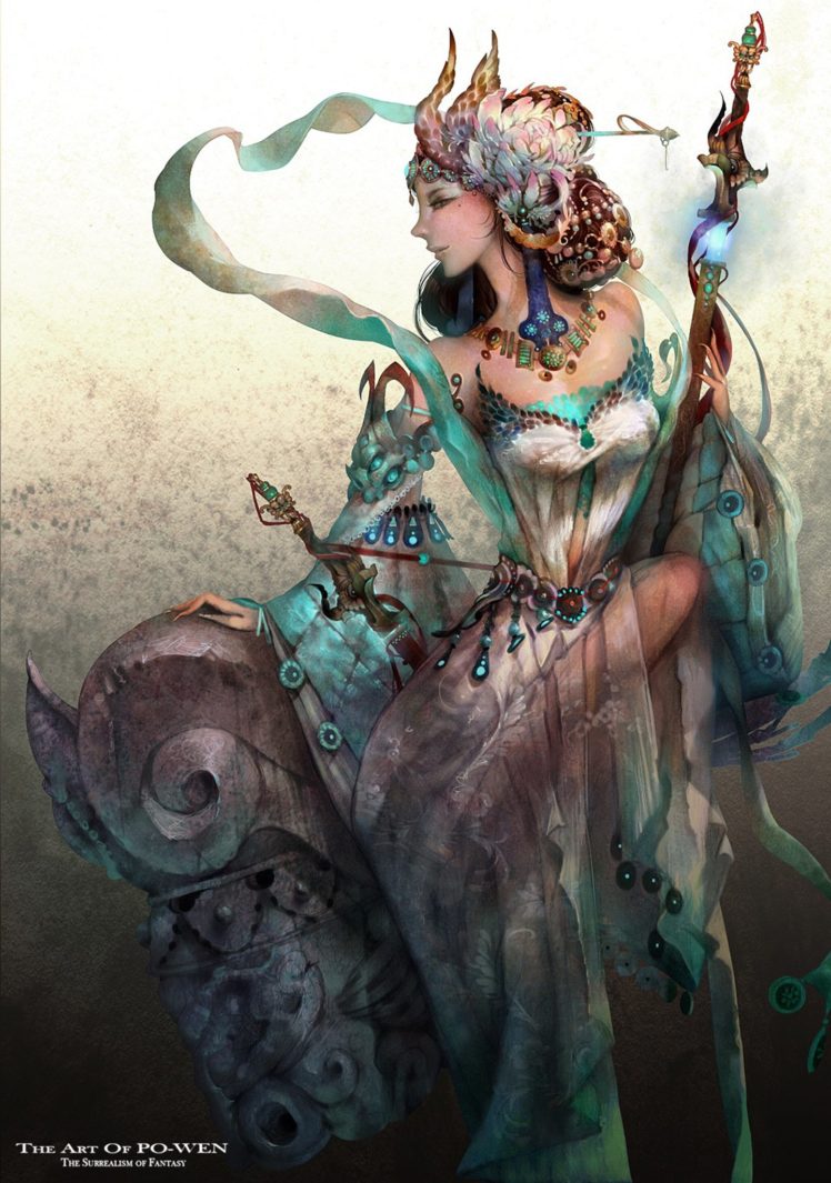 female, Beauty, Ornamental, Sword, Fantasy, Princess, Dress HD Wallpaper Desktop Background