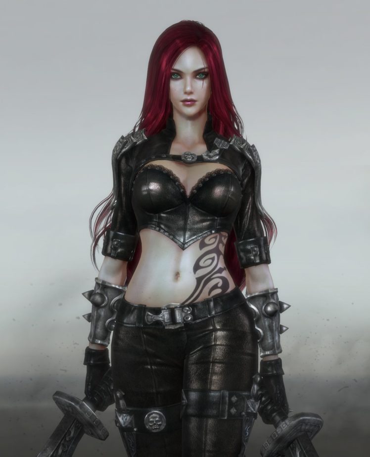 fantasy, Original, Girl, Woman, Character, Long, Hair, Beautiful, Red, Hair, Warrior HD Wallpaper Desktop Background