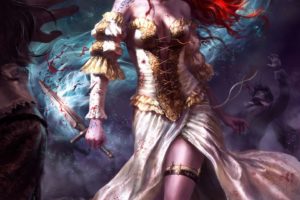 games, Fantasy, Characters, Woman, Legend, Of, The, Cryptids, Red, Hair, Dress