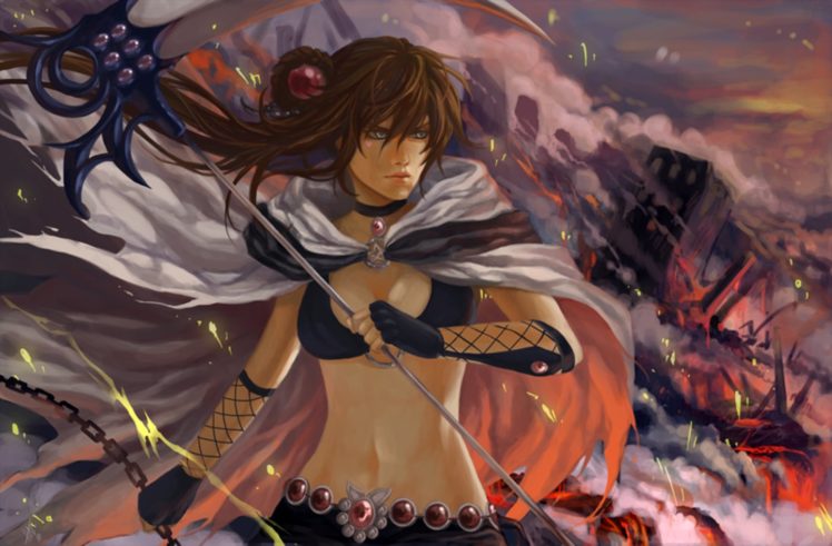 warrior, Girl, Fantasy, Sword, War HD Wallpaper Desktop Background