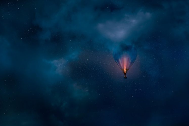 sky, Balloon, Stars, Fantasy, Fg HD Wallpaper Desktop Background