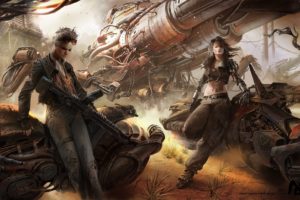 waiting, Girls, Fantasy, Weapons, Motorcycle, Technology, Cool