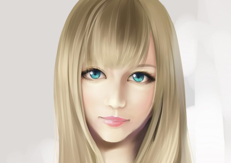 painting, Art, Face, Glance, Blonde, Girl, Hair, Girls HD Wallpaper Desktop Background