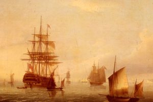 ship, Painting, Boat, Sea, Port