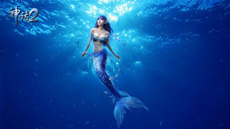 mermaid, Fish, Artwork, Sea HD Wallpaper Desktop Background