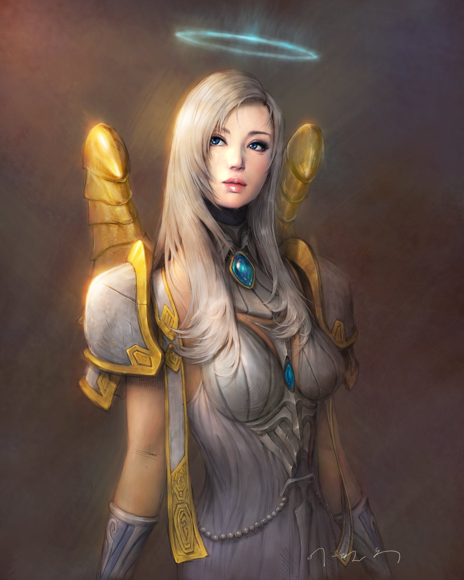 fantasy, Blonde, Elf, Girl, Blue, Eyes, Beautiful, Warrior Wallpaper