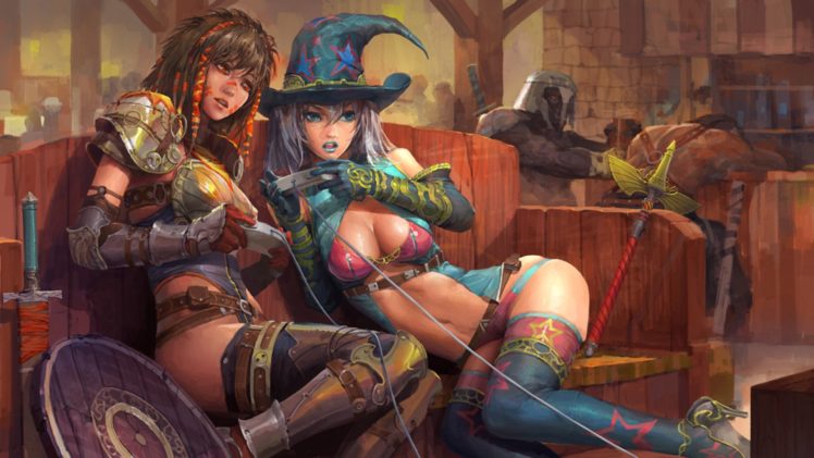art,  , Gamers, Girls, Witches HD Wallpaper Desktop Background
