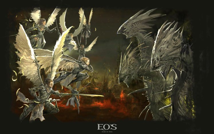 echo, Of, Soul, Fantasy, Mmo, Rpg, Online, Action, Fighting, 1eos, Warrior, Poster HD Wallpaper Desktop Background