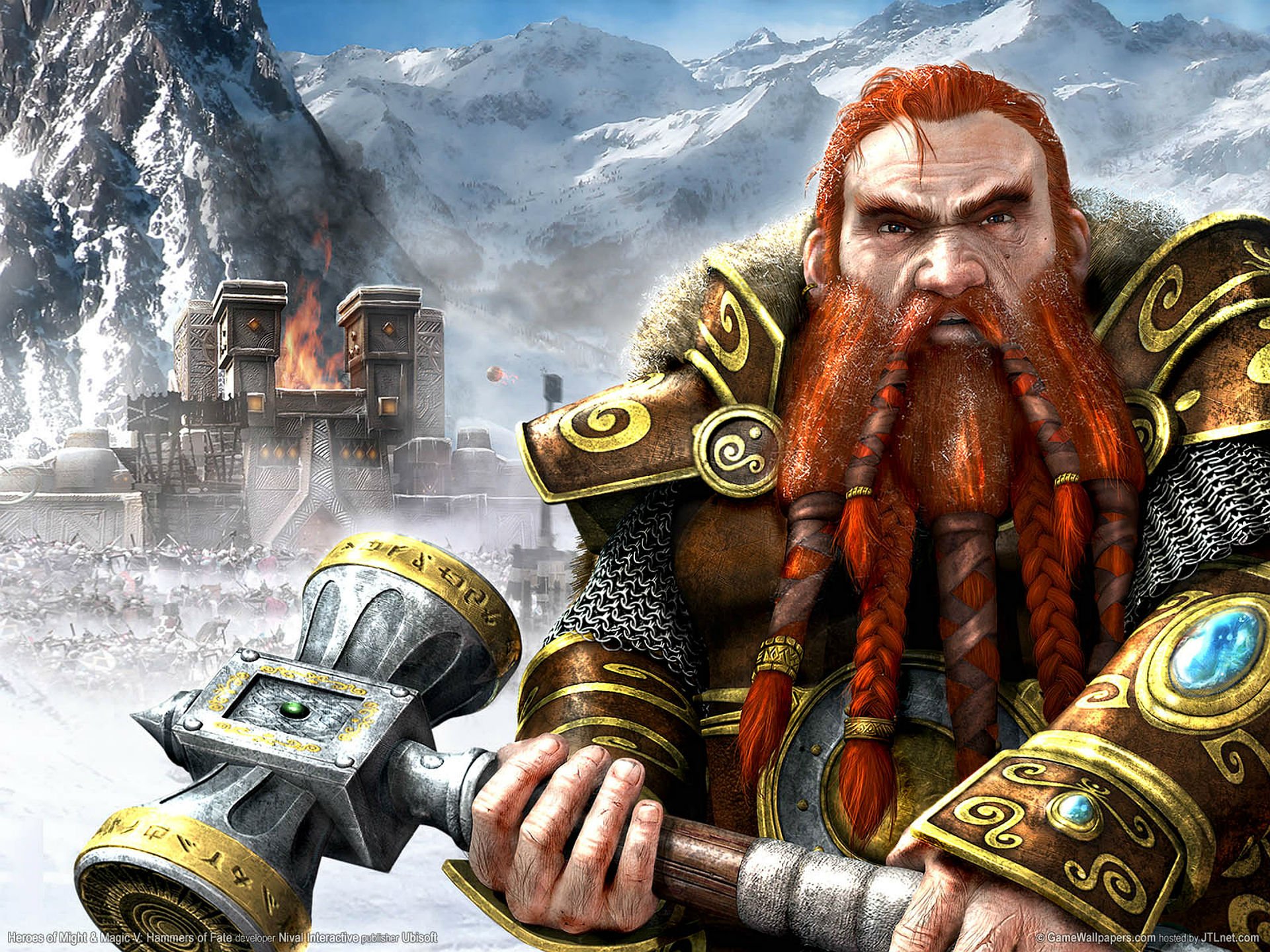 heroes, Might, Magic, Strategy, Fantasy, Fighting, Adventure, Action, Online, 1hmm, Warrior, Dwarf, Castle Wallpaper