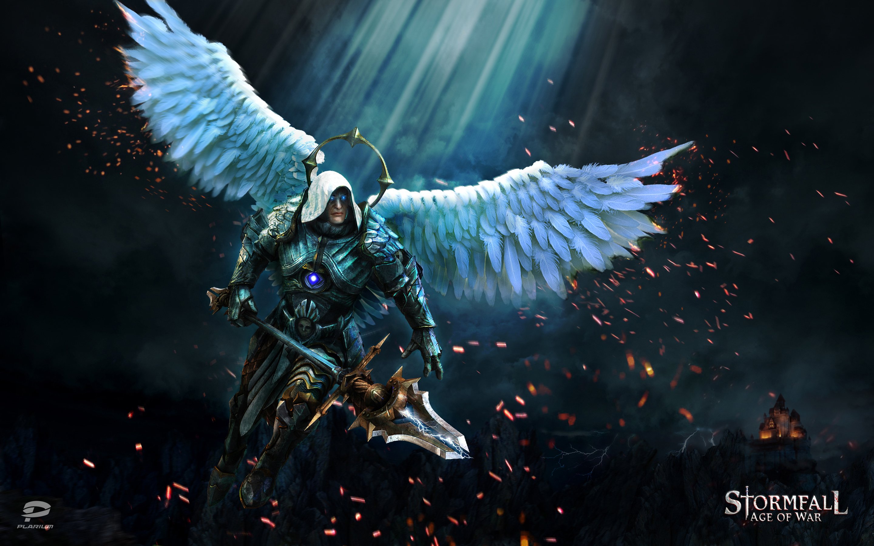 stormfall, Medieval, Online, Strategy, Fantasy, Fighting, Action, 1sfall, Mmo, Rts, Warrior, Angel Wallpaper