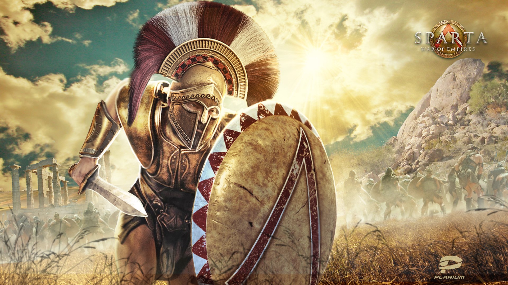 sparta, War, Of, Empires, Strategy, Mmo, Online, Fantasy, Rts, Action, Fighting, Warrior, 1swoe, Poster Wallpaper