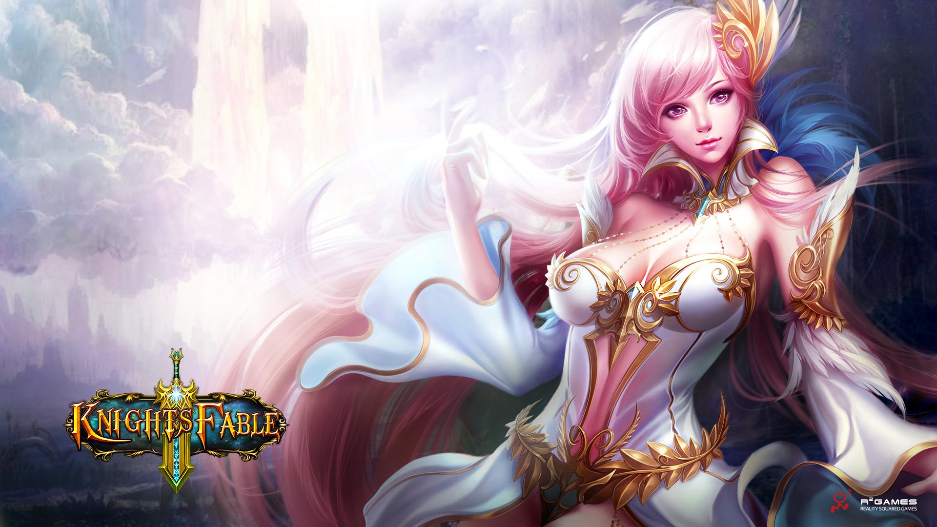 knights, Fable, Fantasy, Mmo, Rpg, Online, Hero, Heroes, King, Arthur, Action, Adventure, Fighting, Poster, Elf, Elves, Girl, Babe, Warrior Wallpaper