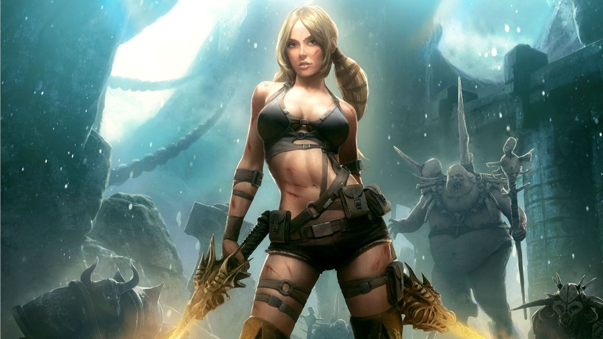 blades, Of, Time, Fantasy, Action, Fighting, Girl, Warrior, 1bot, Ayumi Wallpaper