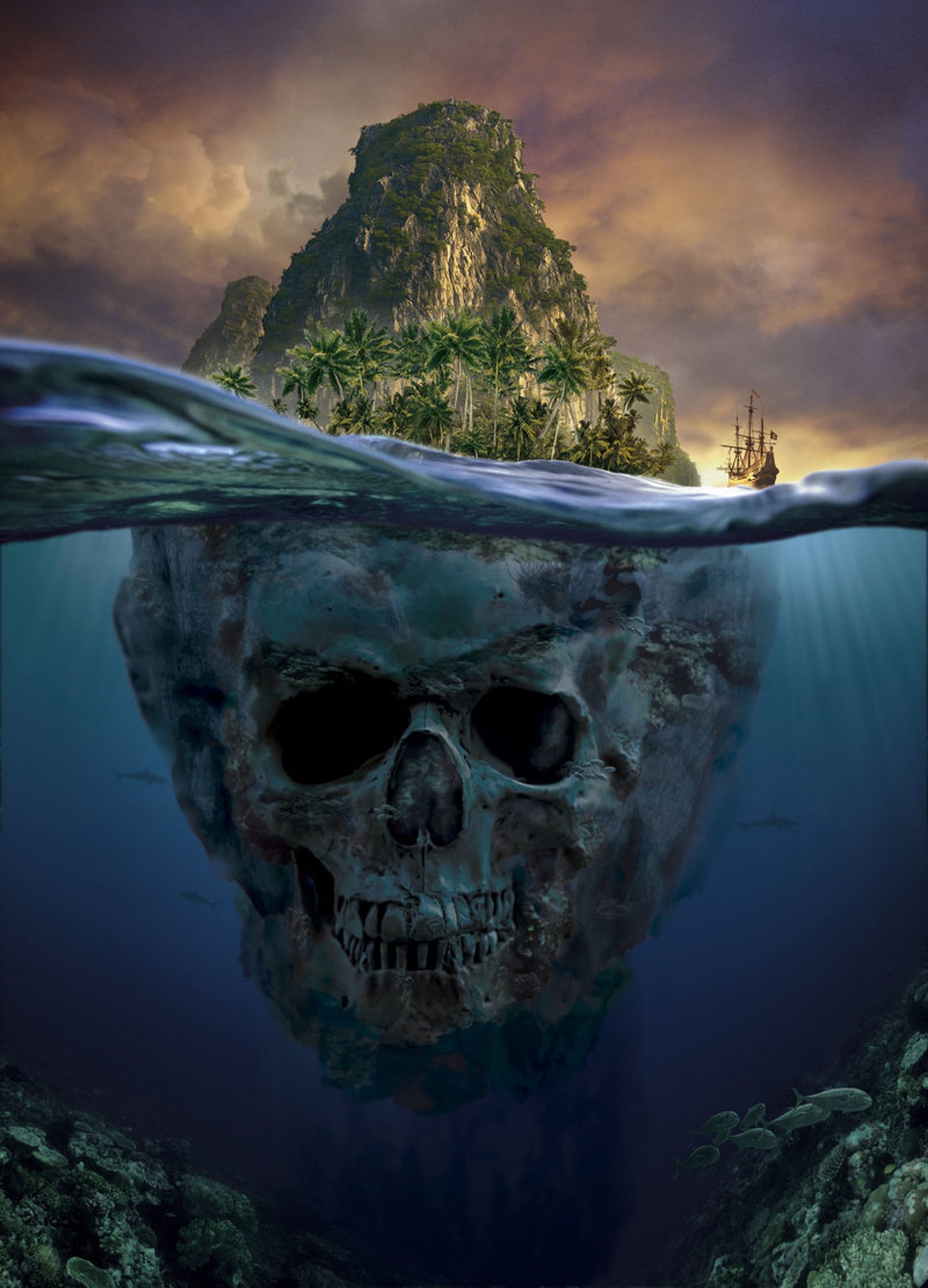 fantasy, Ocean, Dry, Head, Ship Wallpaper