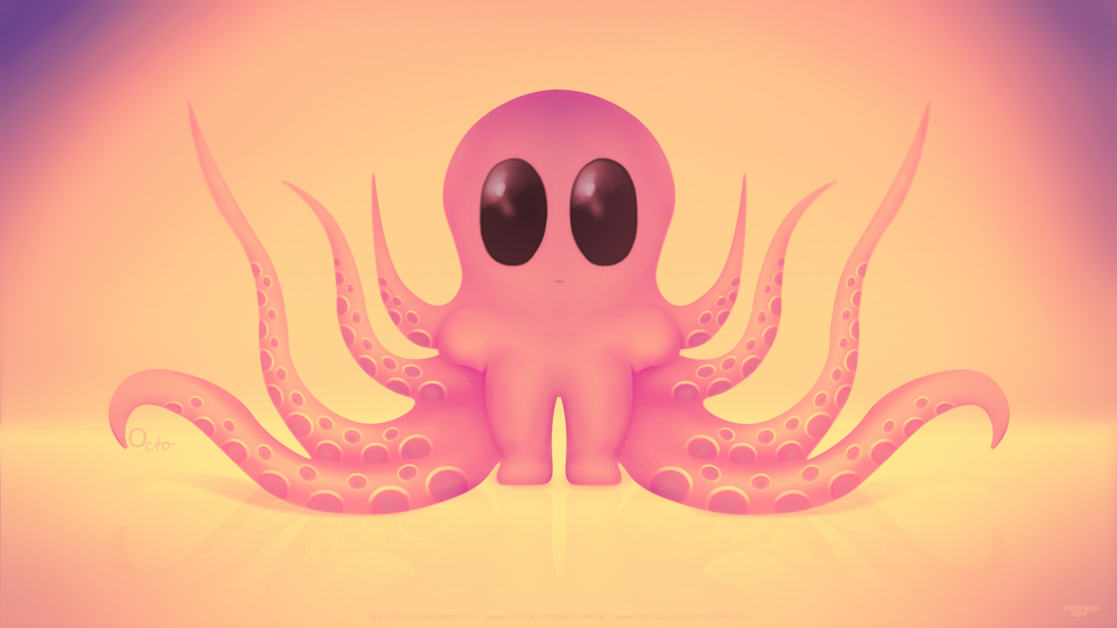 octo, Octopus, Funny, Love, Art, Cute, Toy, Mac, Pc, Desctop, Free, Wallpaper Wallpaper