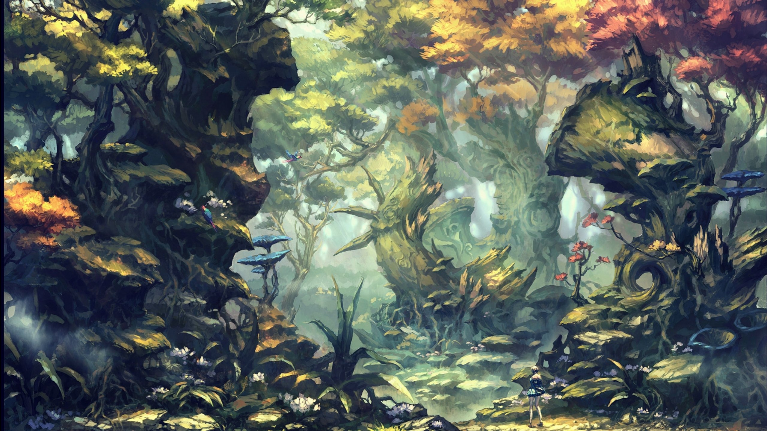 artwork, Fantasy, Magical, Art, Forest, Tree, Landscape, Nature Wallpaper