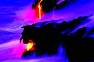 volcano, Mountain, Lava, Nature, Landscape, Mountains, Fire, Psychedelic