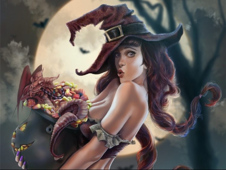 fantasy, Witch, Magic, Girl, Girls, Art, Artwork HD Wallpaper Desktop Background