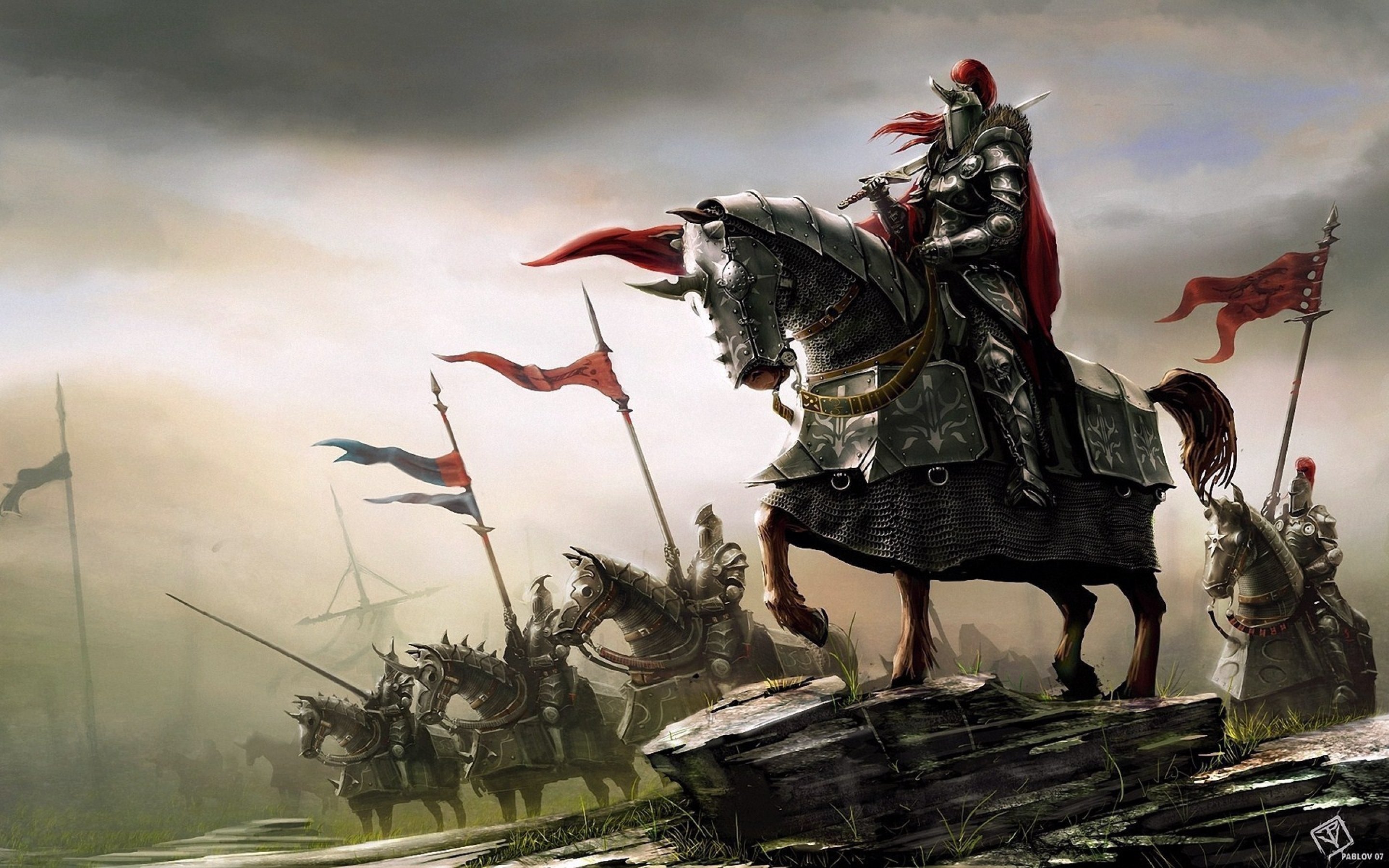 knight, Warrior, Art, Artwork Wallpaper
