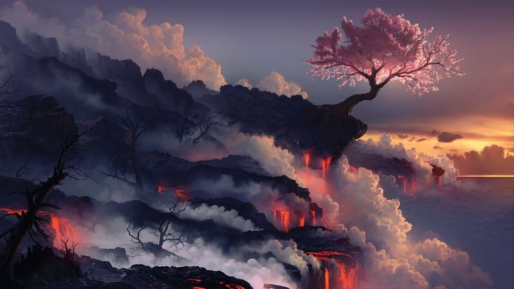 fantasy, Landscape, Art, Artwork, Nature, Scenery HD Wallpaper Desktop Background