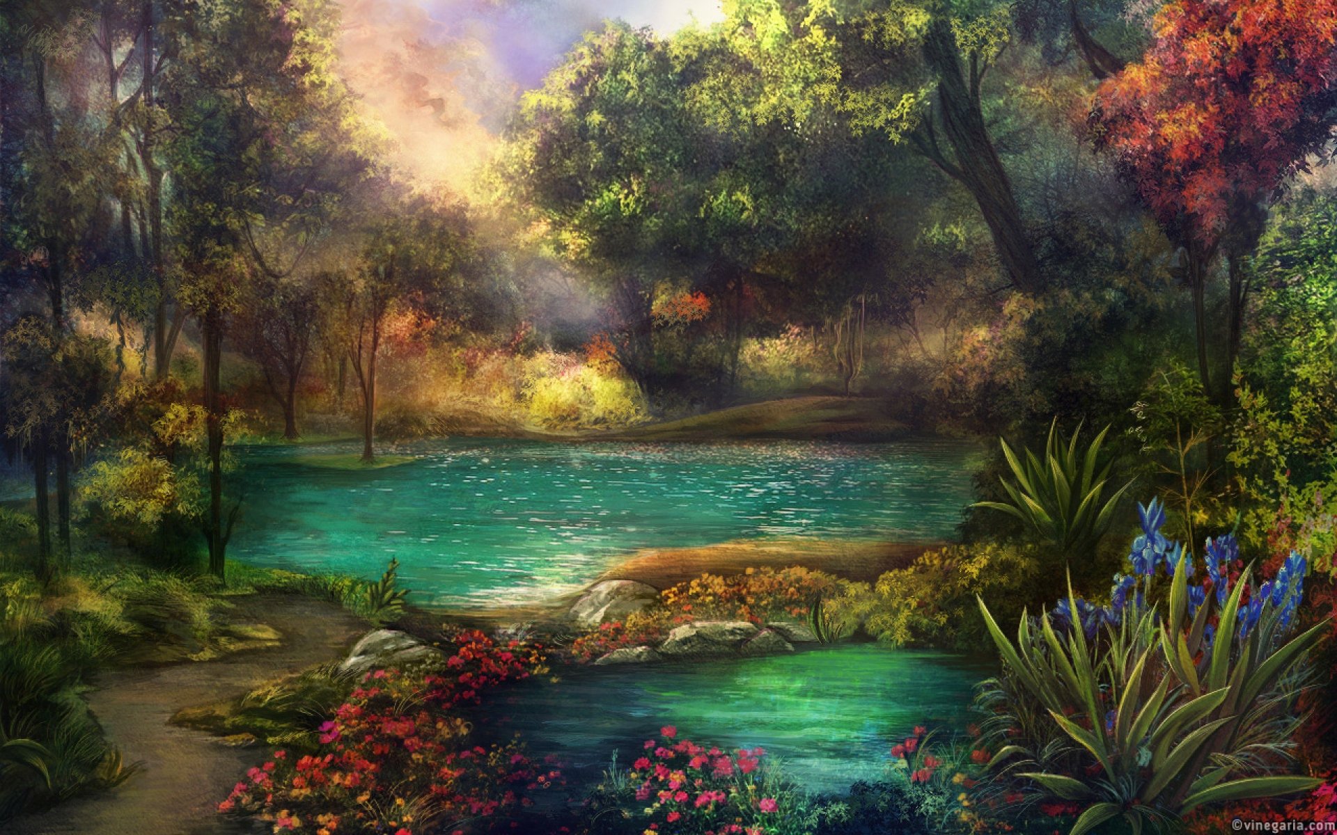 fantasy, Landscape, Art, Artwork, Nature, Scenery Wallpaper