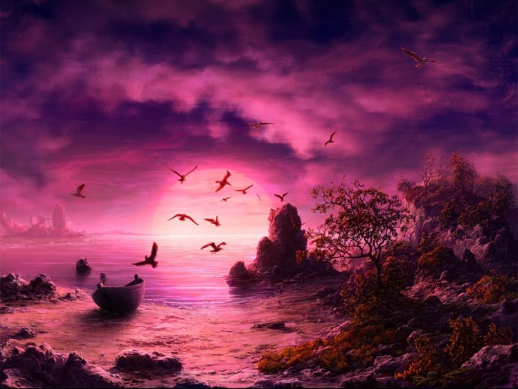 fantasy, Landscape, Art, Artwork, Nature HD Wallpaper Desktop Background