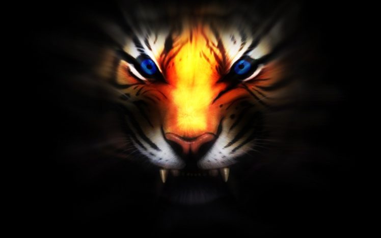 fantasy, Tiger, Animal, Predator, Art, Artistic HD Wallpaper Desktop Background