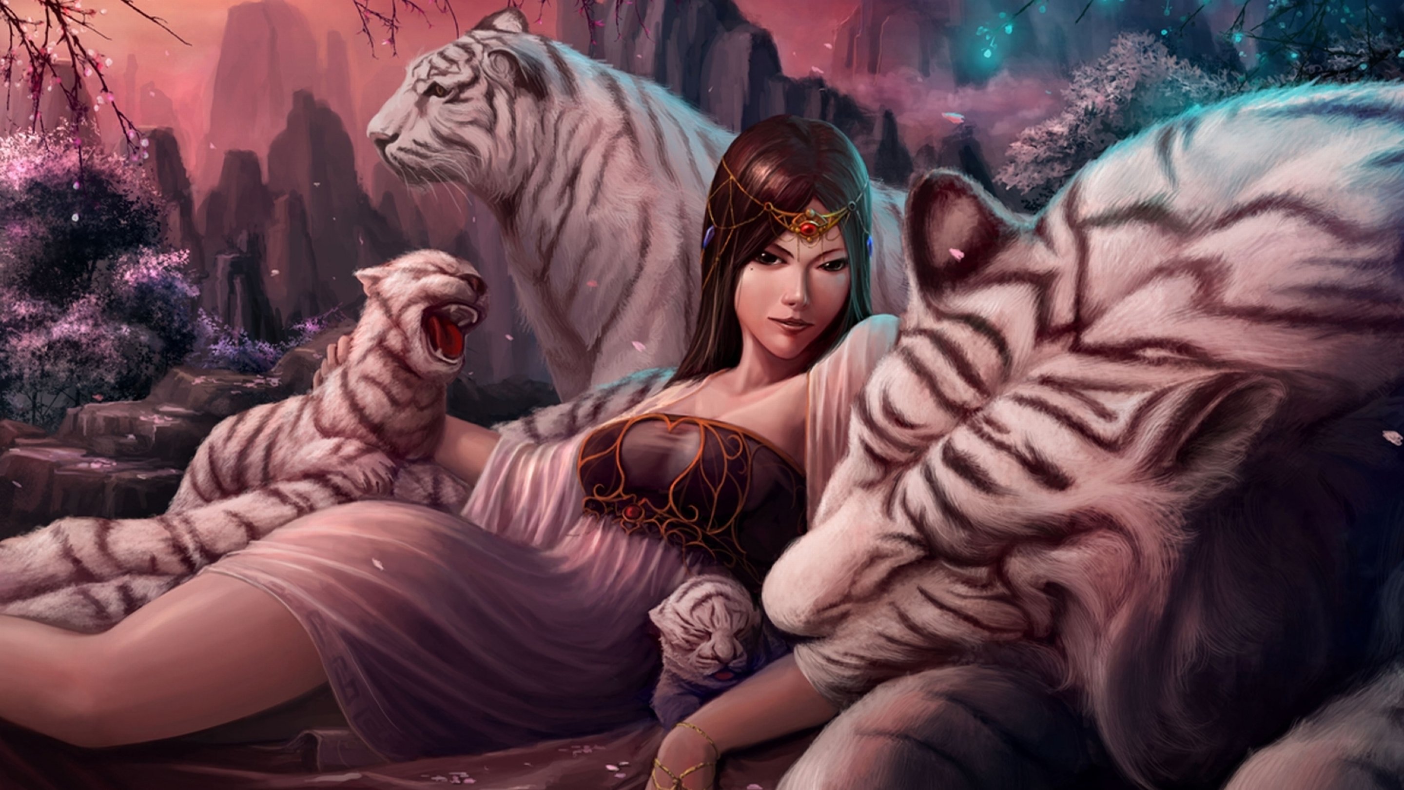 fantasy, Tiger, Animal, Predator, Art, Artistic Wallpaper
