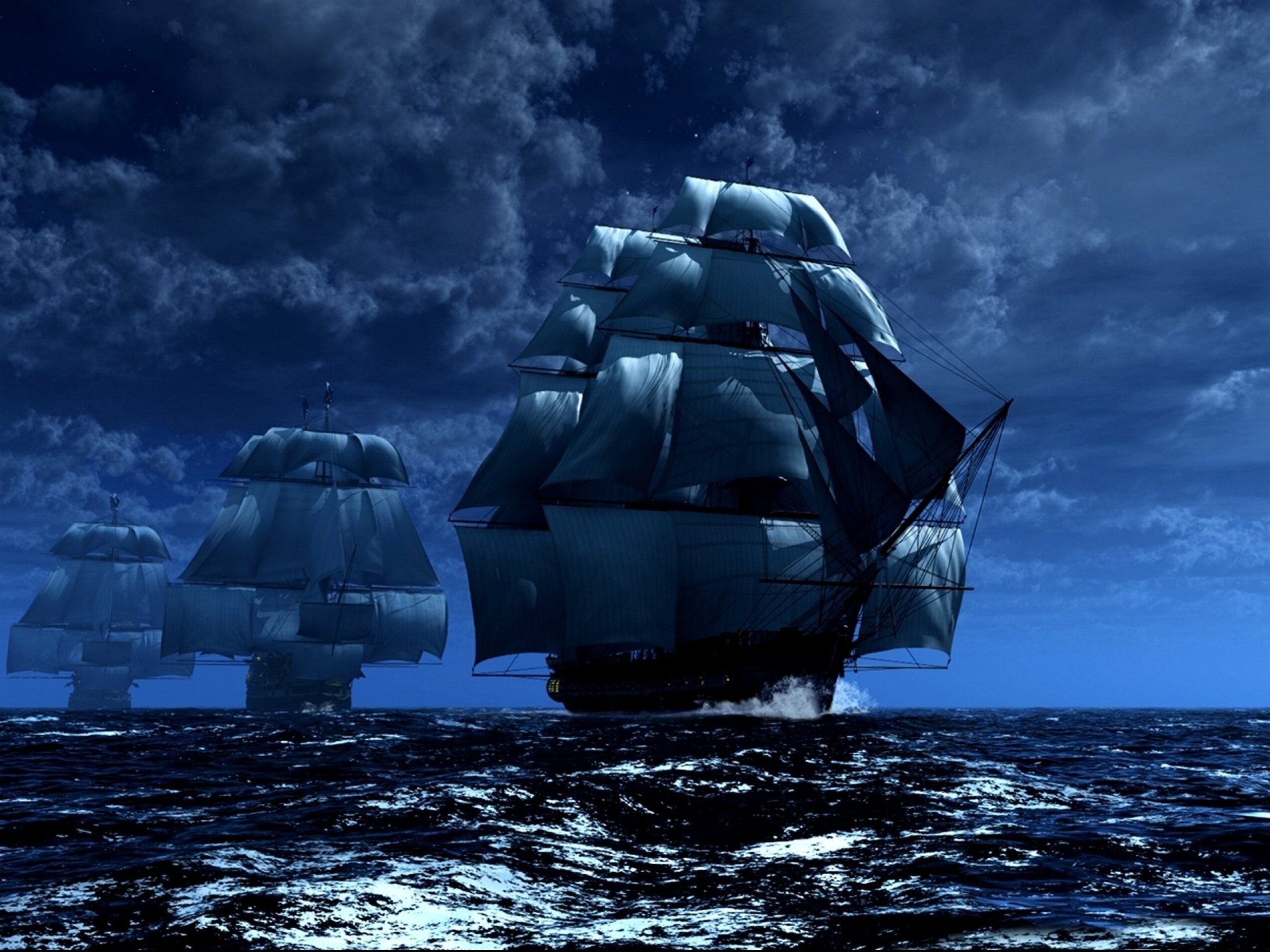 fantasy, Ship, Boat, Art, Artwork, Ocean, Sea Wallpaper